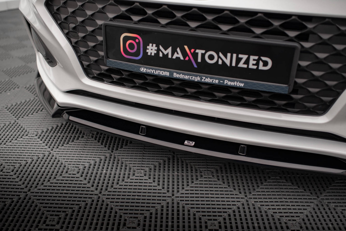 Maxton Front Ansatz V.2 für Hyundai I20 Mk2 Facelift schwarz Hochglanz