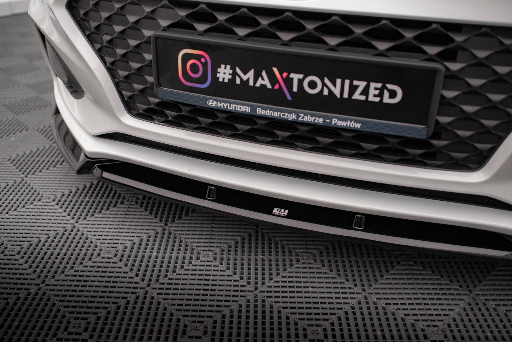Maxton Front Ansatz V.2 für Hyundai I20 Mk2 Facelift schwarz Hochglanz