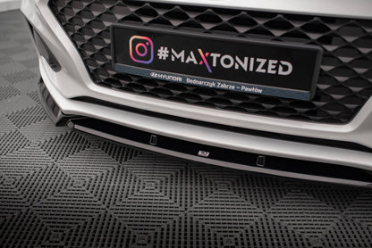 Maxton Front Ansatz V.2 für Hyundai I20 Mk2 Facelift schwarz Hochglanz