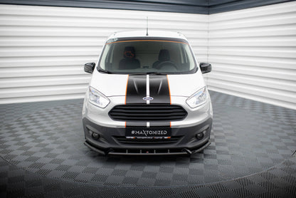 Maxton Front Ansatz für Ford Transit Courier Mk1 schwarz Hochglanz