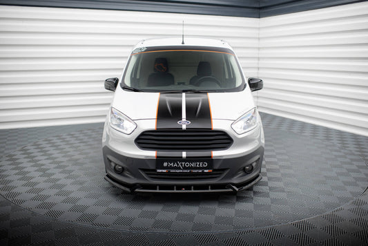 Maxton Front Ansatz für Ford Transit Courier Mk1 schwarz Hochglanz