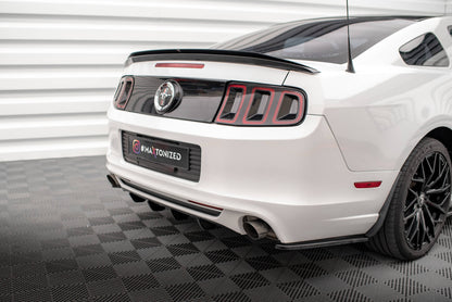 Maxton Diffusor Heck Ansatz für Ford Mustang Mk5 Facelift schwarz Hochglanz