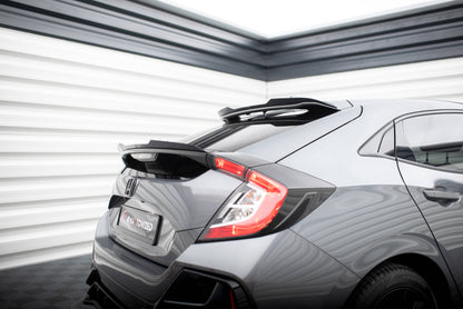 Maxton Höher Spoiler CAP für Honda Civic Sport Mk 10 schwarz Hochglanz