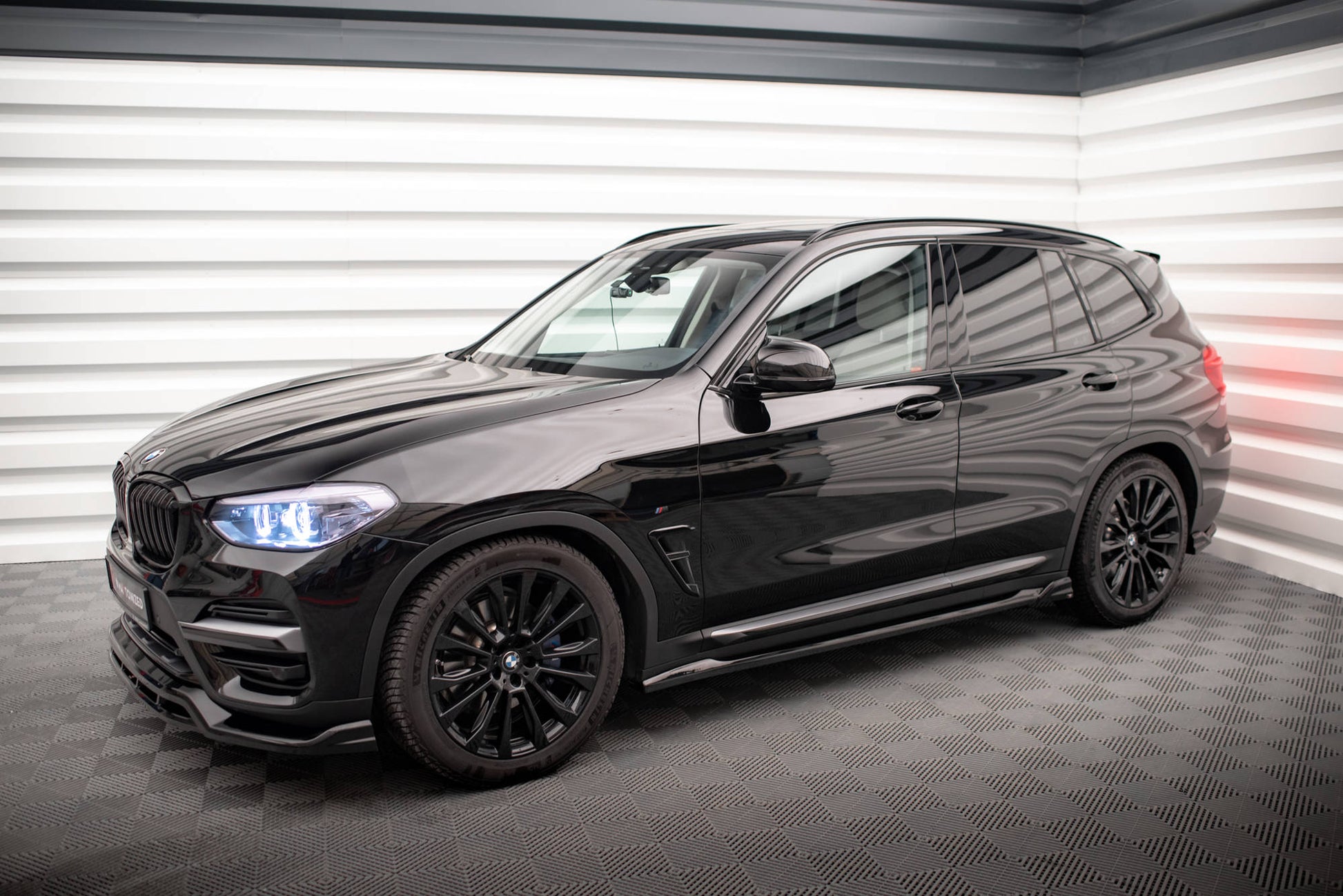 Maxton Seitenschweller Ansatz für BMW X3 G01 schwarz Hochglanz