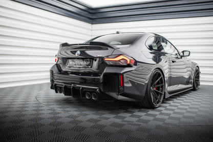 Maxton Diffusor Heck Ansatz V.1 für BMW M2 G87 schwarz Hochglanz