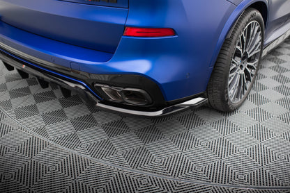 Maxton Mittlerer Diffusor Heck Ansatz DTM Look für V.1 BMW X5 M-Paket G05 Facelift schwarz Hochglanz