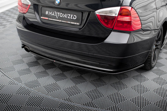 Maxton Heck Ansatz Flaps Diffusor für BMW 3er Touring E91 schwarz Hochglanz