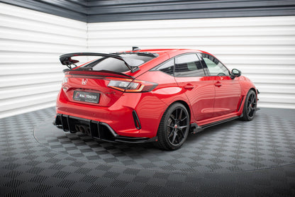 Maxton Street Pro Heck Ansatz Flaps Diffusor +Flaps für Honda Civic Type-R Mk 11 schwarz Hochglanz