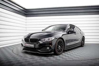Maxton Front Ansatz V.1 für BMW 4er Coupe / Gran Coupe / Cabrio F32 / F36 / F33 schwarz Hochglanz