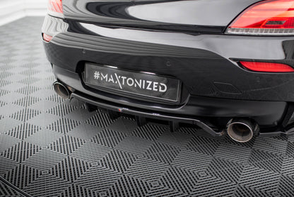 Maxton Mittlerer Diffusor Heck Ansatz DTM Look für BMW Z4 M-Paket E89 Facelift schwarz Hochglanz