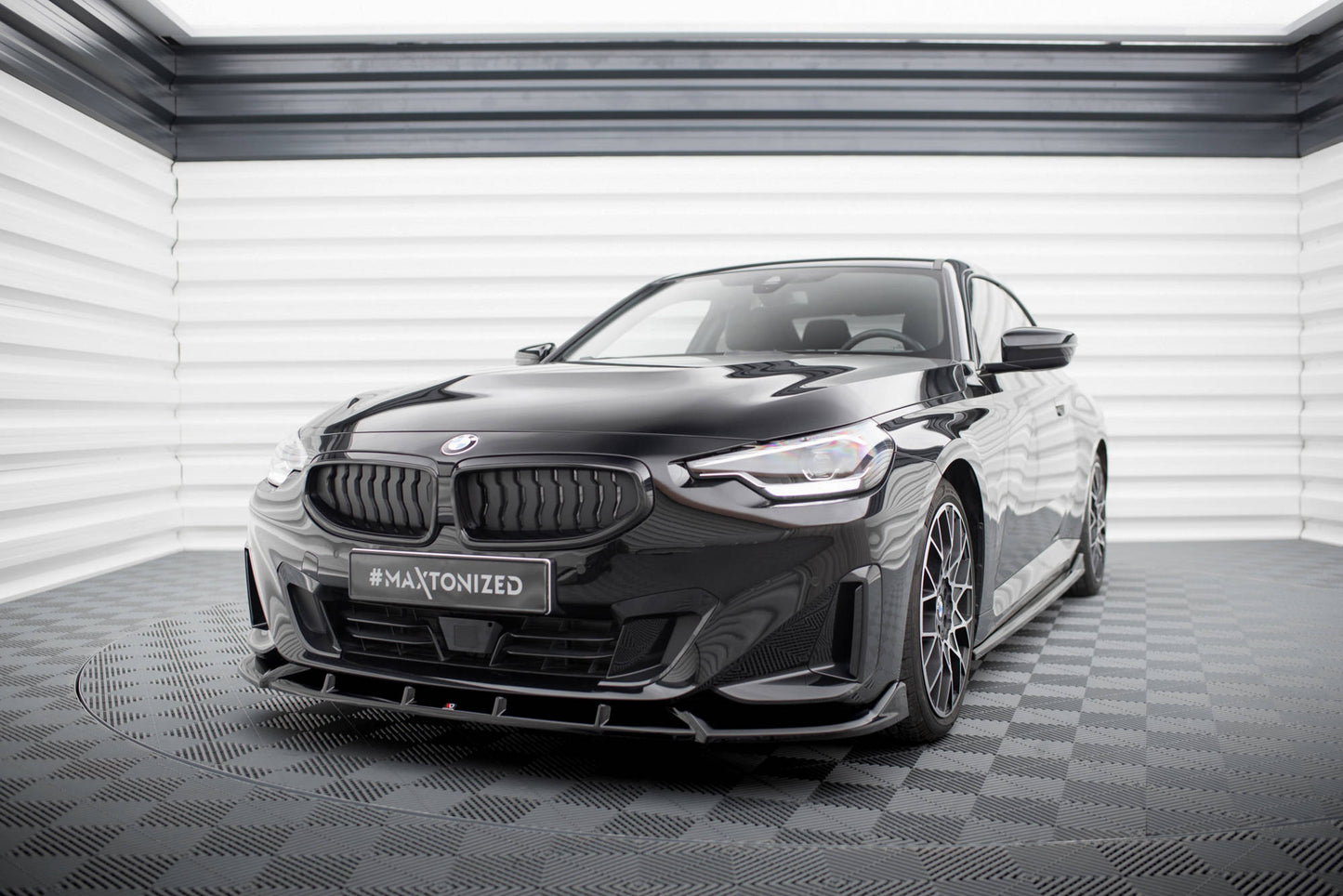 Maxton Front Ansatz V.2 für BMW 2 Coupe G42 schwarz Hochglanz