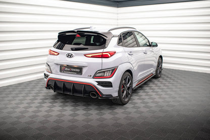 Maxton Heck Ansatz Flaps Diffusor V.1 für Hyundai Kona Mk1 schwarz Hochglanz