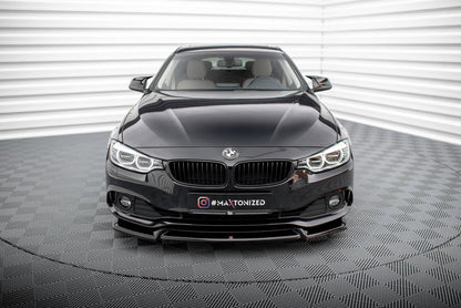 Maxton Front Ansatz V.2 für BMW 4er Coupe / Gran Coupe / Cabrio F32 / F36 / F33 schwarz Hochglanz