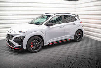 Maxton Seitenschweller Ansatz für V.1 für Hyundai Kona N Mk1 schwarz Hochglanz