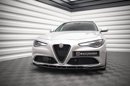 Maxton Front Ansatz V.2 für Alfa Romeo Giulia Sport schwarz Hochglanz