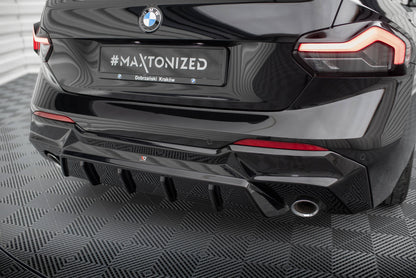 Maxton Diffusor Heck Ansatz für BMW 2 G42 schwarz Hochglanz