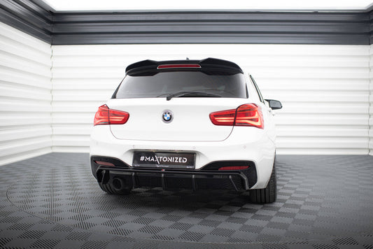 Maxton Diffusor Heck Ansatz für BMW 1er M-Paket F20 Facelift (Version mit einseitigem Einzelauspuff)