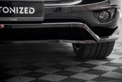 Maxton Front Ansatz für Porsche Cayenne Mk2 Facelift schwarz Hochglanz