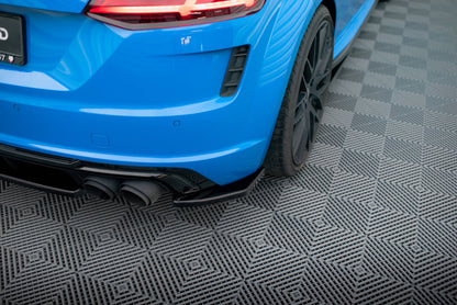 Maxton Heck Ansatz Flaps Diffusor für Audi TT S 8S Facelift schwarz Hochglanz