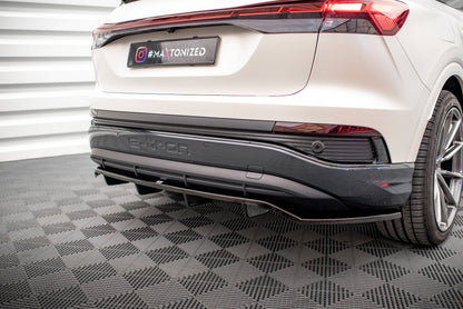 Maxton Mittlerer Diffusor Heck Ansatz DTM Look für Audi Q4 e-tron Sportback Mk1 schwarz Hochglanz