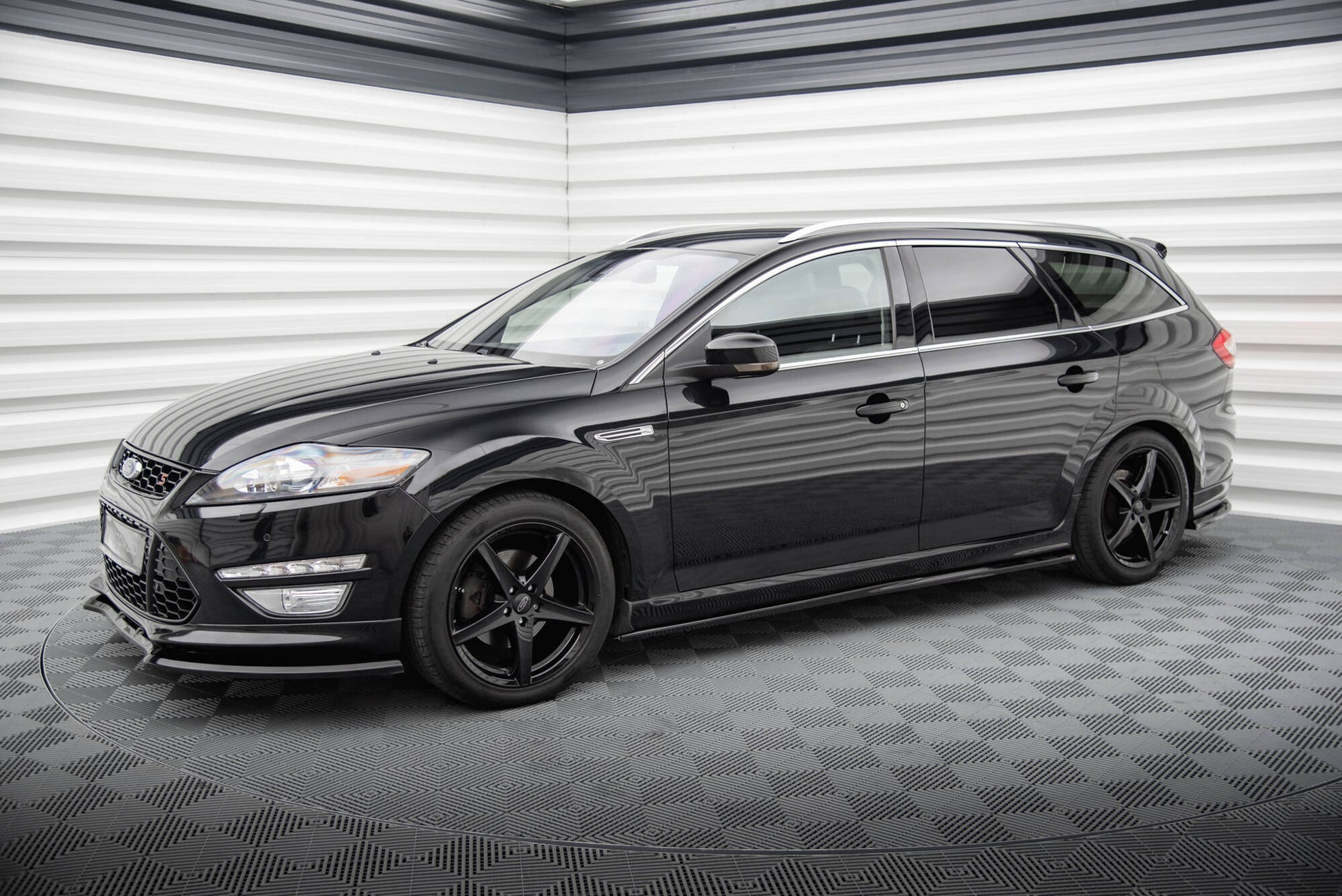 Maxton Seitenschweller Ansatz für Ford Mondeo ST-Line Mk4 Facelift schwarz Hochglanz