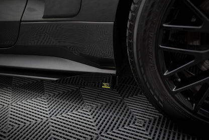 Maxton Street Pro Seitenschweller Ansatz für + Flaps Ford Mustang GT Mk6  schwarz Hochglanz