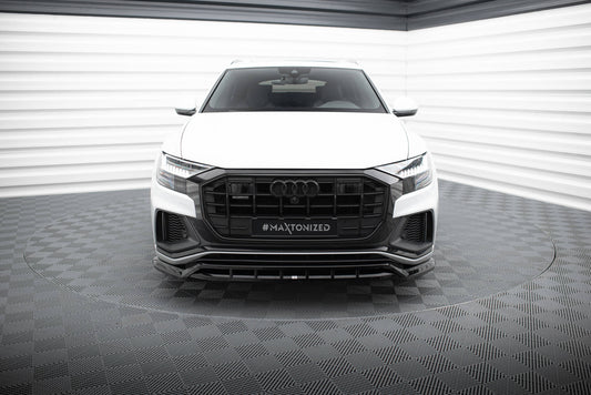 Maxton Front Ansatz V.2 für Audi SQ8 / Q8 S-Line Mk1 schwarz Hochglanz