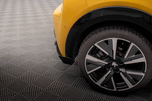 Maxton Hintere Seiten Flaps für Peugeot 208 GT Mk2 schwarz Hochglanz