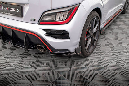 Maxton Heck Ansatz Flaps Diffusor V.1 +Flaps für Hyundai Kona N Mk1