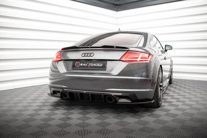 Maxton Spoiler CAP für Audi TT S / S-Line 8S schwarz Hochglanz