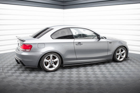 Maxton Seitenschweller Ansatz für BMW 1er M-Paket E82 schwarz Hochglanz