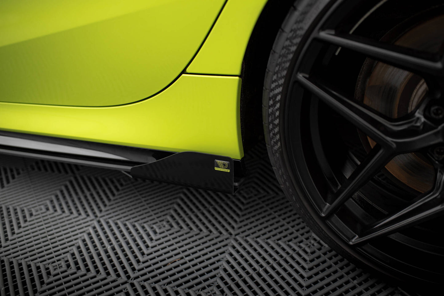 Maxton Street Pro Seitenschweller Ansatz für + Flaps BMW 1er F40 M-Paket / M135i schwarz Hochglanz