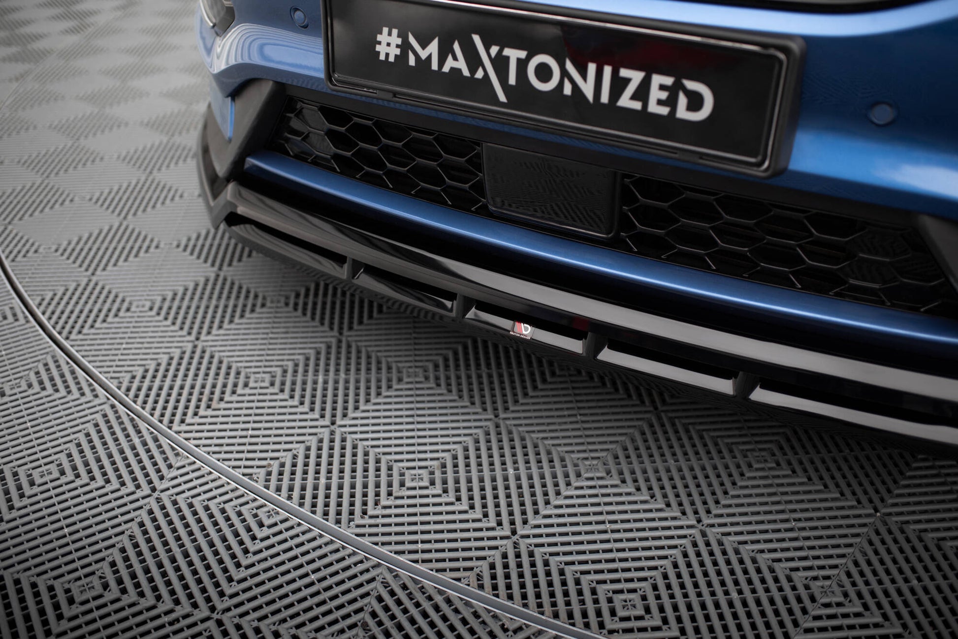Maxton Front Ansatz für Ford Edge ST Mk2  schwarz Hochglanz