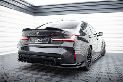 Maxton Heck Ansatz Flaps Diffusor V.3 für CSL Look BMW M3 G80 schwarz Hochglanz