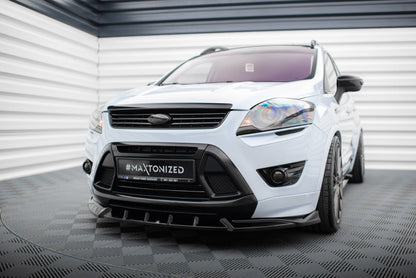 Maxton Front Ansatz für Ford Kuga ST Mk1 schwarz Hochglanz