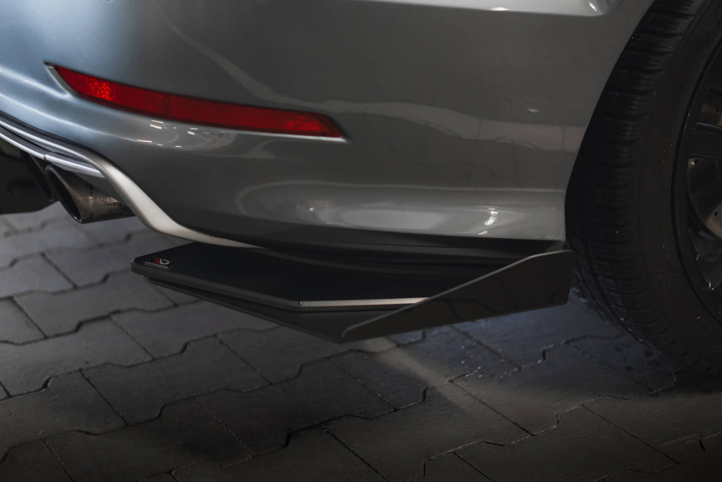 Maxton Street Pro Heck Ansatz Flaps Diffusor +Flaps für Audi S3 Limousine 8V schwarz Hochglanz