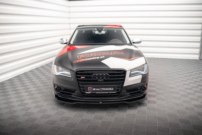 Maxton Front Ansatz V.1 für Audi S8 D4 schwarz Hochglanz