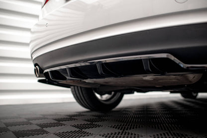 Maxton Mittlerer Diffusor Heck Ansatz DTM Look für Audi A5 Coupe 8T Facelift schwarz Hochglanz