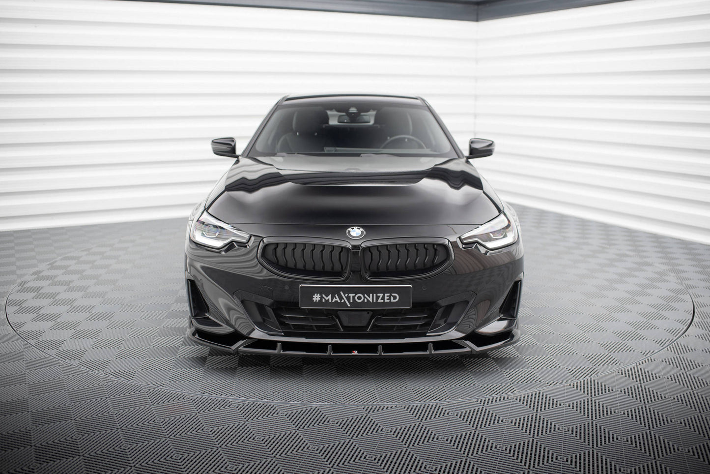 Maxton Front Ansatz V.2 für BMW 2 Coupe G42 schwarz Hochglanz