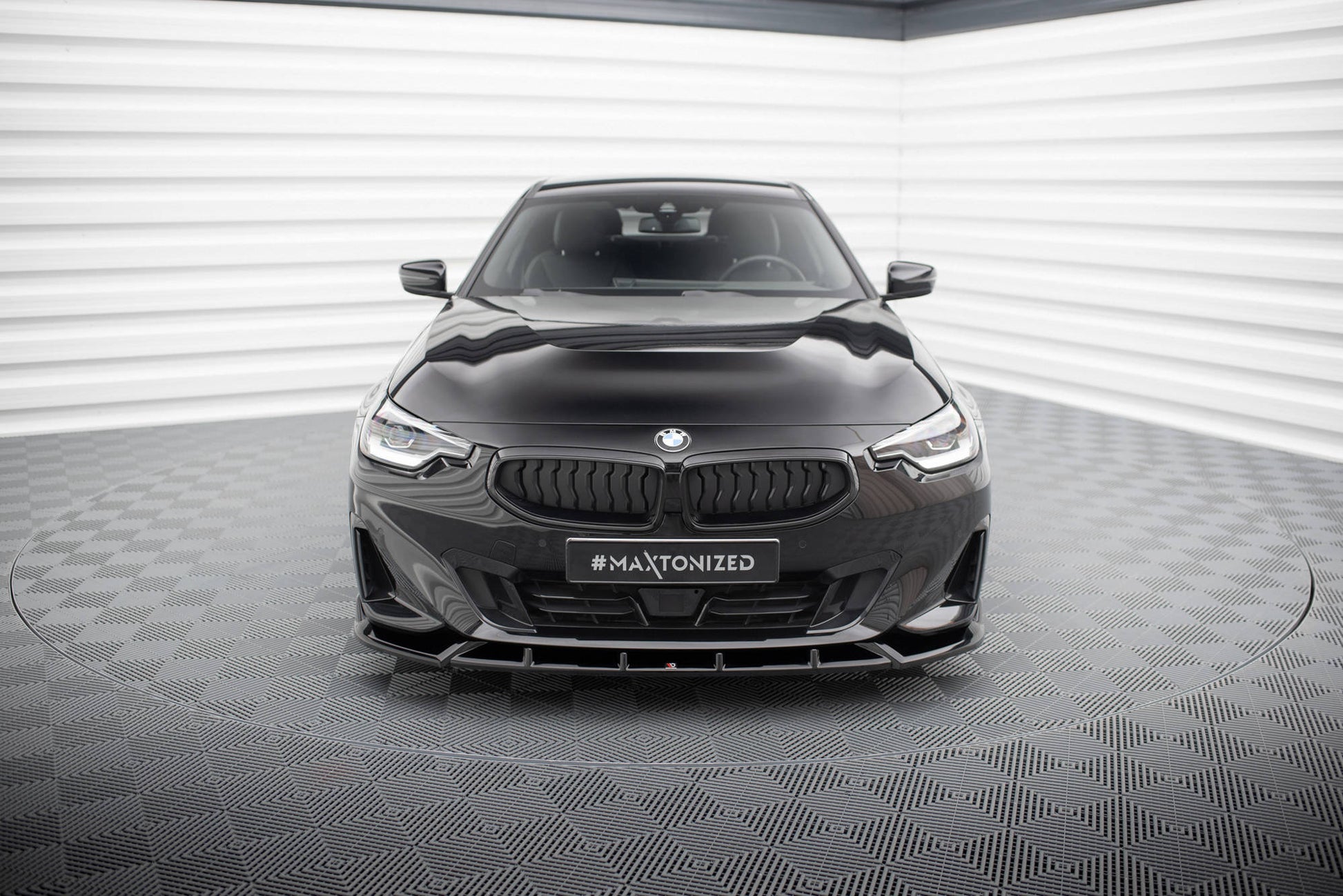 Maxton Front Ansatz V.2 für BMW 2 Coupe G42 schwarz Hochglanz