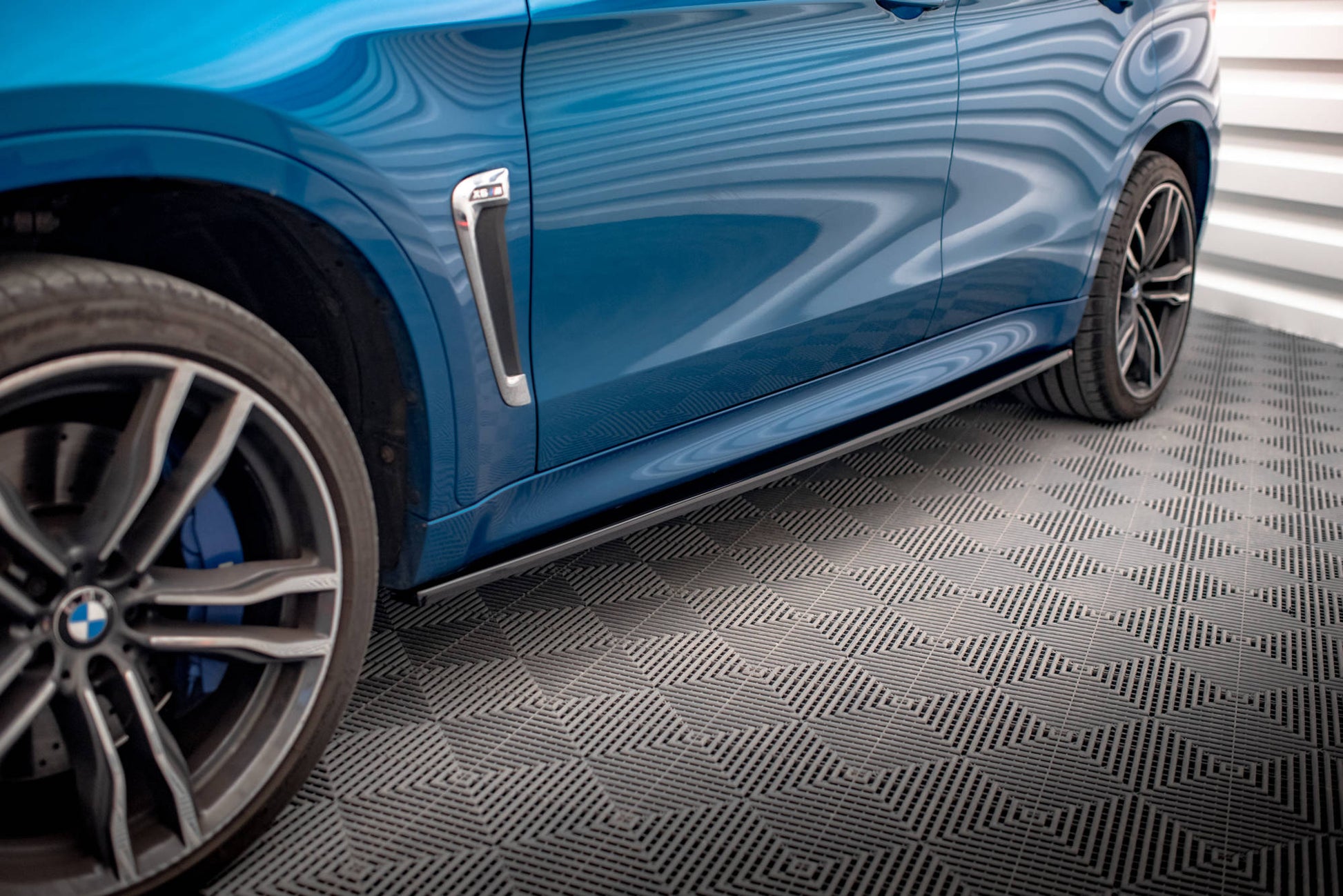 Maxton Seitenschweller Ansatz für BMW X6 M F86 schwarz Hochglanz