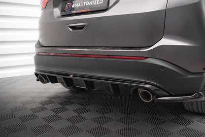 Maxton Diffusor Heck Ansatz für Ford Edge Mk2 schwarz Hochglanz