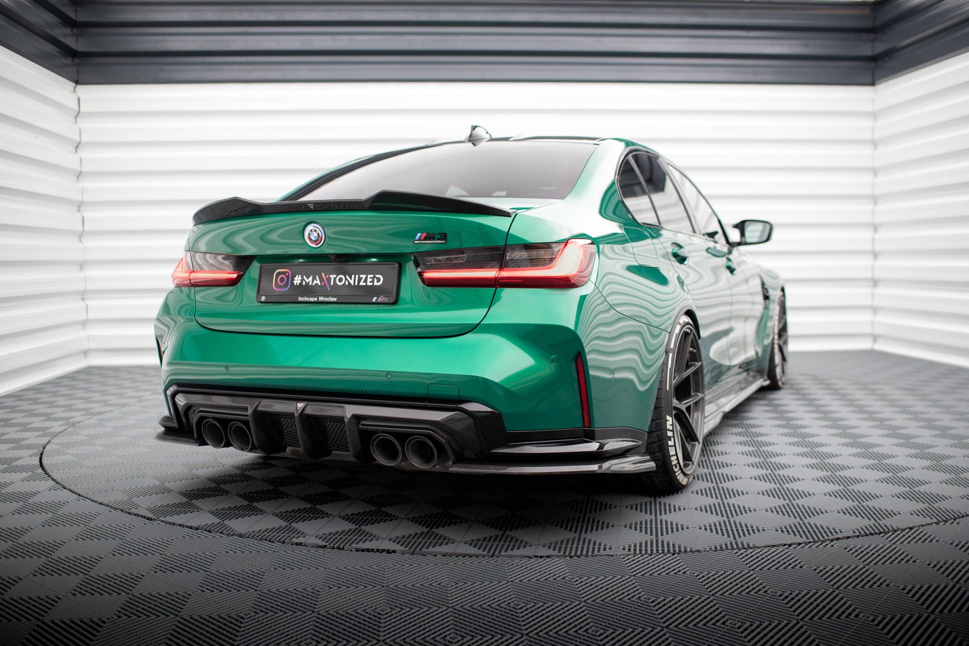Maxton Carbon Fiber Heck Ansatz Flaps Diffusor für BMW M3 G80