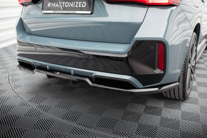 Maxton Mittlerer Diffusor Heck Ansatz DTM Look für BMW X1 M-Paket U11 schwarz Hochglanz