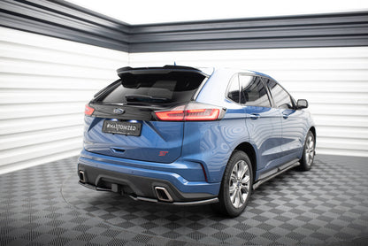 Maxton Heck Ansatz Flaps Diffusor für Ford Edge ST Mk2  schwarz Hochglanz
