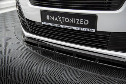 Maxton Front Ansatz für Citroen Jumpy Mk3 schwarz Hochglanz
