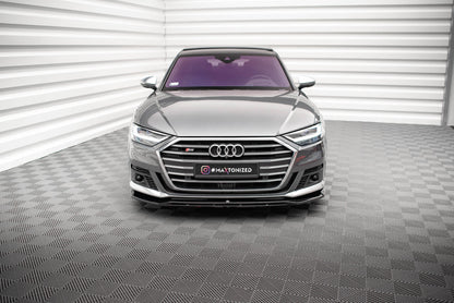 Maxton Front Ansatz V.1 für Audi S8 / A8 S-Line D5 schwarz Hochglanz