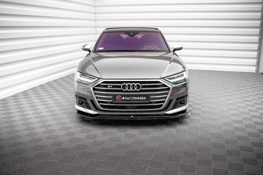Maxton Front Ansatz V.1 für Audi S8 / A8 S-Line D5 schwarz Hochglanz
