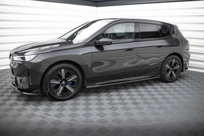 Maxton Seitenschweller Ansatz für BMW iX M-Paket i20 schwarz Hochglanz