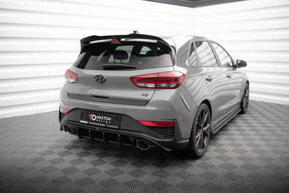 Maxton Diffusor Heck Ansatz für Hyundai I30 N Hatchback Mk3 Facelift schwarz Hochglanz